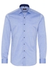 ETERNA LANGE MOUW OVERHEMD SLIM FIT STRETCH AZUUR UNI