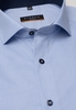 ETERNA LANGE MOUW OVERHEMD SLIM FIT STRETCH BLAUW MET RELIËF