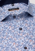 ETERNA LANGE MOUW OVERHEMD SLIM FIT STRETCH BLAUW PRINT