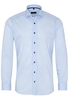 ETERNA LANGE MOUW OVERHEMD SLIM FIT STRETCH BLAUW UNI