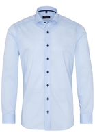 ETERNA LANGE MOUW OVERHEMD SLIM FIT STRETCH BLAUW UNI