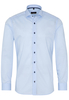 ETERNA LANGE MOUW OVERHEMD SLIM FIT STRETCH BLAUW UNI