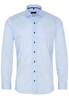 ETERNA LANGE MOUW OVERHEMD SLIM FIT STRETCH BLAUW UNI
