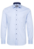 ETERNA LANGE MOUW OVERHEMD SLIM FIT STRETCH BLAUW UNI