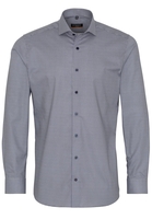 ETERNA LANGE MOUW OVERHEMD SLIM FIT STRETCH GROEN/BLAUW PRINT