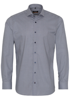 ETERNA LANGE MOUW OVERHEMD SLIM FIT STRETCH GROEN/BLAUW PRINT