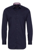 ETERNA LANGE MOUW OVERHEMD SLIM FIT STRETCH MARINEBLAUW UNI