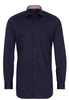 ETERNA LANGE MOUW OVERHEMD SLIM FIT STRETCH MARINEBLAUW UNI
