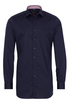 ETERNA LANGE MOUW OVERHEMD SLIM FIT STRETCH MARINEBLAUW UNI