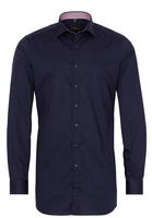 ETERNA LANGE MOUW OVERHEMD SLIM FIT STRETCH MARINEBLAUW UNI
