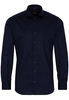 ETERNA LANGE MOUW OVERHEMD SLIM FIT STRETCH MARINEBLAUW UNI