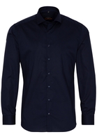 ETERNA LANGE MOUW OVERHEMD SLIM FIT STRETCH MARINEBLAUW UNI