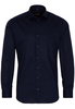ETERNA LANGE MOUW OVERHEMD SLIM FIT STRETCH MARINEBLAUW UNI