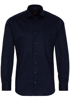 ETERNA LANGE MOUW OVERHEMD SLIM FIT STRETCH MARINEBLAUW UNI