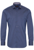 ETERNA LANGE MOUW OVERHEMD SLIM FIT STRETCH MARINEBLAUW UNI