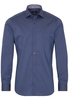 ETERNA LANGE MOUW OVERHEMD SLIM FIT STRETCH MARINEBLAUW UNI