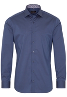 ETERNA LANGE MOUW OVERHEMD SLIM FIT STRETCH MARINEBLAUW UNI