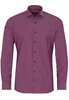 ETERNA LANGE MOUW OVERHEMD SLIM FIT STRETCH ROOD PATROON