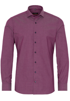 ETERNA LANGE MOUW OVERHEMD SLIM FIT STRETCH ROOD PATROON