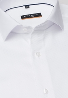 ETERNA LANGE MOUW OVERHEMD SLIM FIT STRETCH WIT MET RELIËF