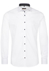 ETERNA LANGE MOUW OVERHEMD SLIM FIT STRETCH WIT MET RELIËF