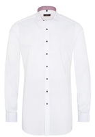 ETERNA LANGE MOUW OVERHEMD SLIM FIT STRETCH WIT UNI