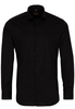 ETERNA LANGE MOUW OVERHEMD SLIM FIT STRETCH ZWART UNI