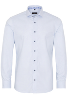 ETERNA LANGE MOUW OVERHEMD SLIM FIT TWILL BLAUW GERUIT