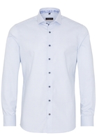 ETERNA LANGE MOUW OVERHEMD SLIM FIT TWILL BLAUW GERUIT