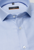ETERNA LANGE MOUW OVERHEMD SLIM FIT TWILL BLAUW MET RELIËF