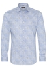 ETERNA LANGE MOUW OVERHEMD SLIM FIT TWILL BLAUW PRINT