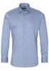 ETERNA LANGE MOUW OVERHEMD SLIM FIT TWILL BLAUW PRINT