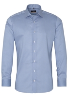 ETERNA LANGE MOUW OVERHEMD SLIM FIT TWILL BLAUW PRINT