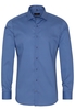 ETERNA LANGE MOUW OVERHEMD SLIM FIT TWILL BLAUW PRINT