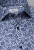 ETERNA LANGE MOUW OVERHEMD SLIM FIT TWILL BLAUW PRINT