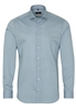 ETERNA LANGE MOUW OVERHEMD SLIM FIT TWILL BLAUW/GROEN PRINT