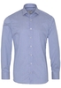 ETERNA LANGE MOUW OVERHEMD SLIM FIT TWILL BLAU/WIT GESTREEPT