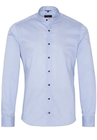 ETERNA LANGE MOUW OVERHEMD SLIM FIT TWILL BLAU/WIT PRINT