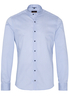 ETERNA LANGE MOUW OVERHEMD SLIM FIT TWILL BLAU/WIT PRINT
