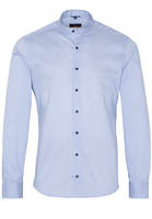 ETERNA LANGE MOUW OVERHEMD SLIM FIT TWILL BLAU/WIT PRINT