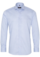 ETERNA LANGE MOUW OVERHEMD SLIM FIT TWILL BLAU/WIT PRINT