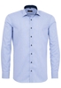 ETERNA LANGE MOUW OVERHEMD SLIM FIT TWILL BLAUW/WIT GESTREEPT