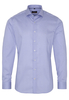 ETERNA LANGE MOUW OVERHEMD SLIM FIT TWILL BLAUW/WIT PRINT