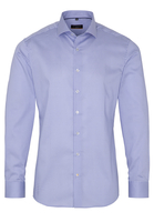 ETERNA LANGE MOUW OVERHEMD SLIM FIT TWILL BLAUW/WIT PRINT