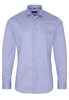 ETERNA LANGE MOUW OVERHEMD SLIM FIT TWILL BLAUW/WIT PRINT