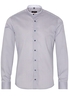 ETERNA LANGE MOUW OVERHEMD SLIM FIT TWILL BRUIN / BLAUW PRINT