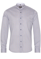 ETERNA LANGE MOUW OVERHEMD SLIM FIT TWILL BRUIN / BLAUW PRINT
