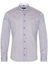 ETERNA LANGE MOUW OVERHEMD SLIM FIT TWILL BRUIN / BLAUW PRINT