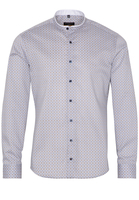 ETERNA LANGE MOUW OVERHEMD SLIM FIT TWILL BRUIN / BLAUW PRINT
