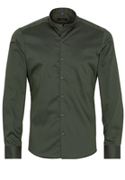 ETERNA LANGE MOUW OVERHEMD SLIM FIT TWILL DONKERGROEN UNI